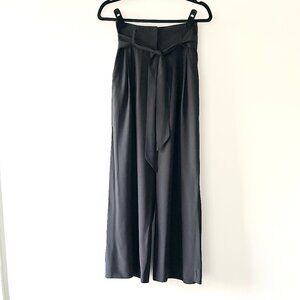 Lafayette 148 New York 100% Silk Wide Leg Belted Dress Pants, 0 / XS